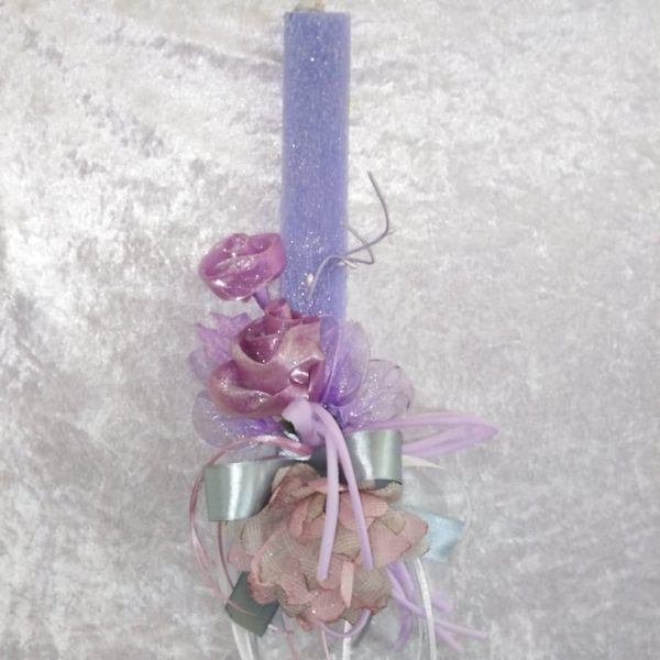 Αρωματικη λαμπαδα μωβ λουλουδια